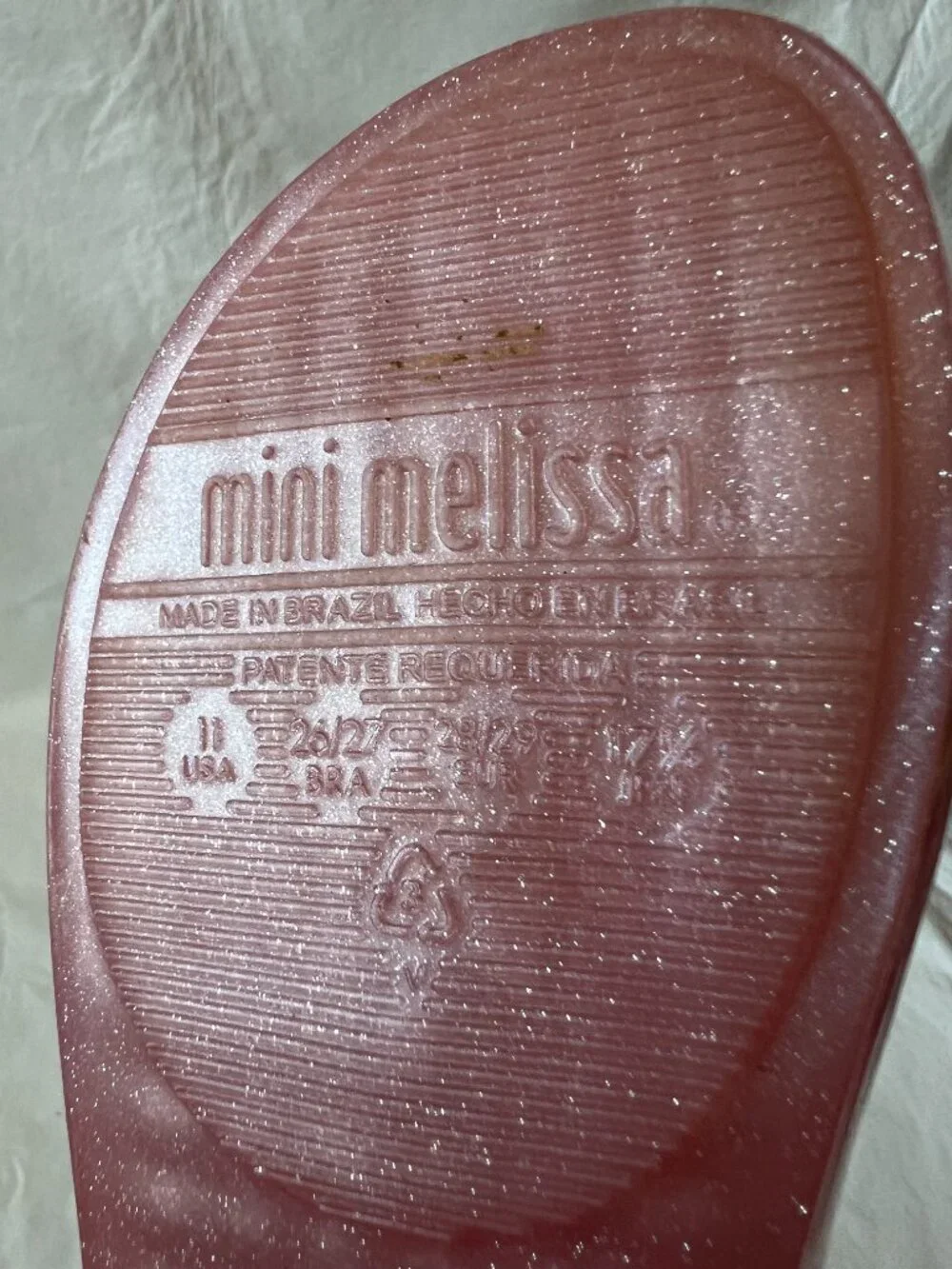 Mini Melissa mary janes Ultragirl jelly shoes Ballerina dancer size 11 pink - Picture 12 of 12